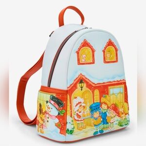 Loungefly Strawberry Shortcake ST White and Orange Holiday Backpack NWT